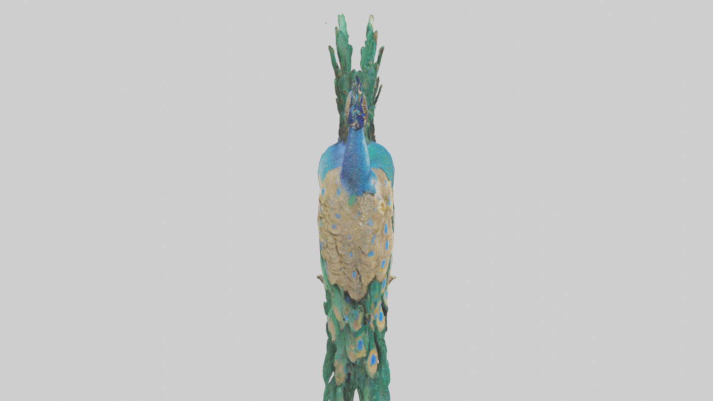3D model Indian Peafowl statue model VR / AR / low-poly