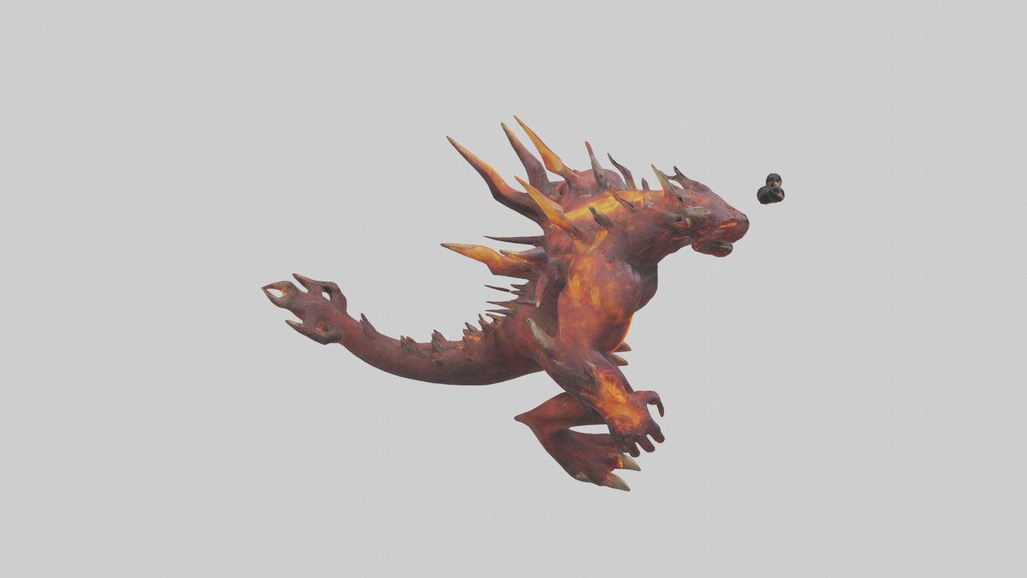 Inferno Beast model VR / AR / low-poly