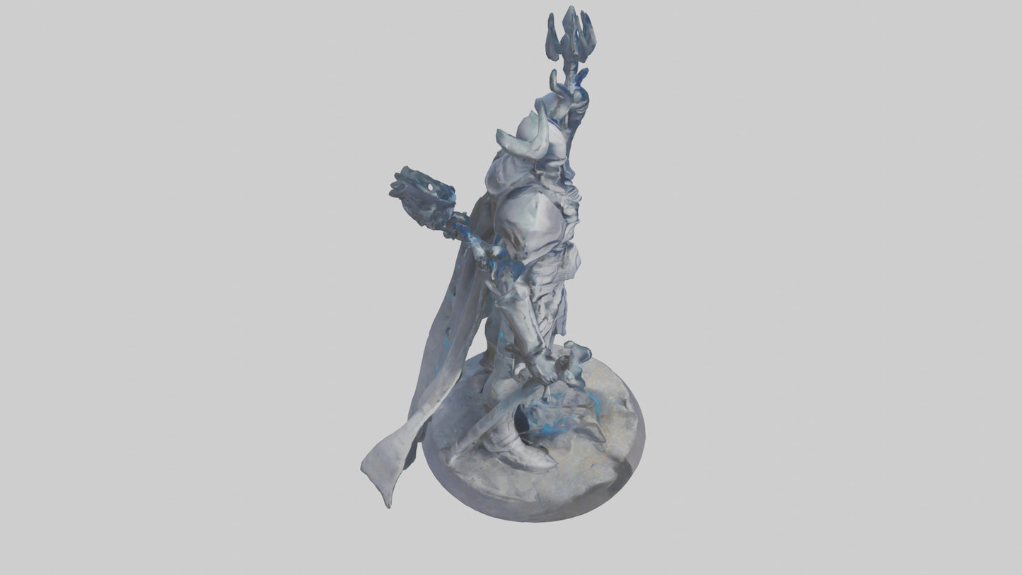 Interdimensional Warrior statue model VR / AR / low-poly