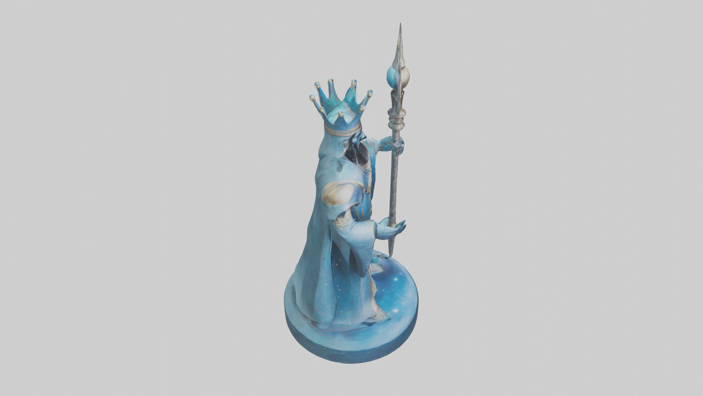 Intergalactic King statue model VR / AR / low-poly
