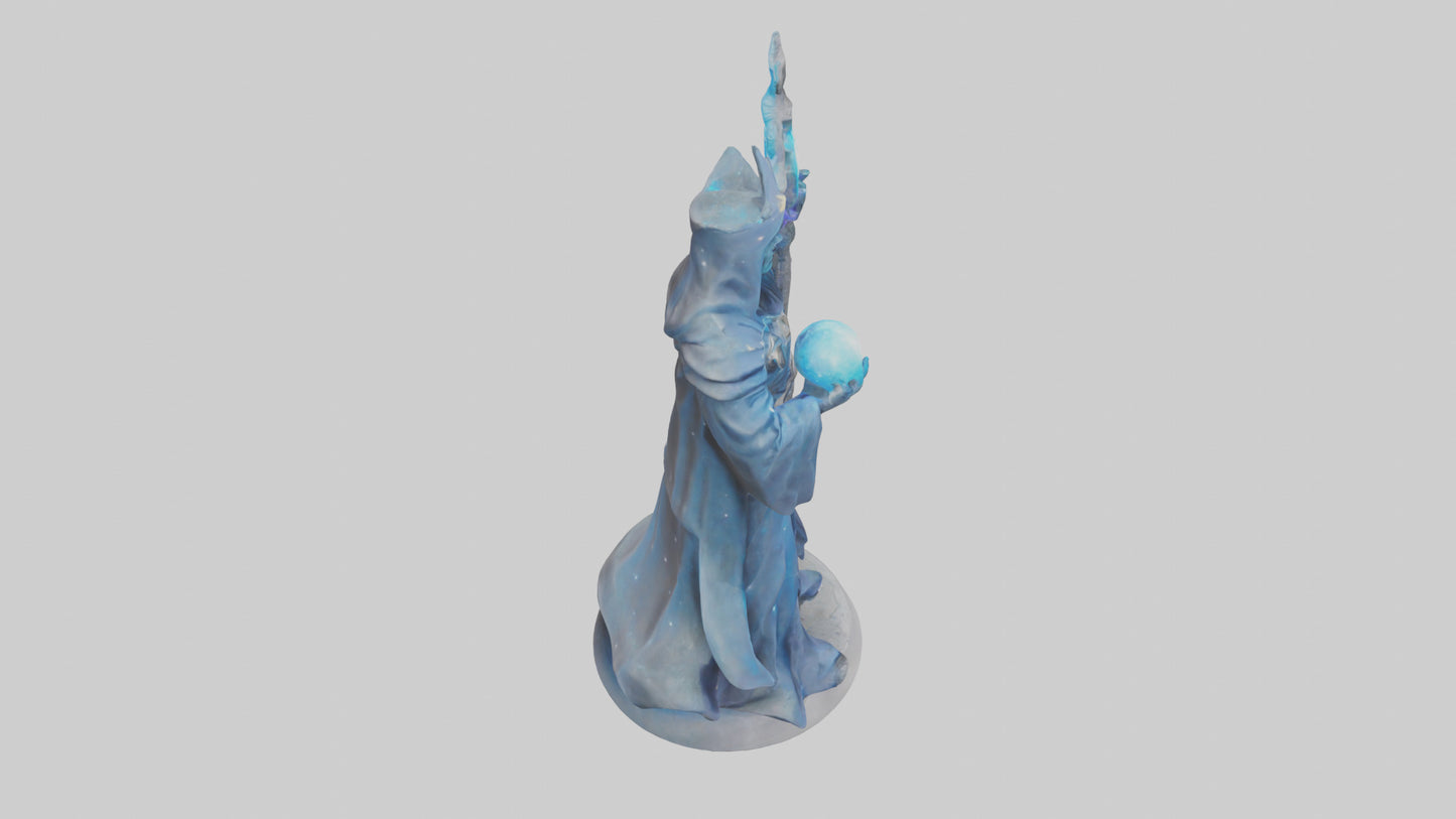 Intergalactic Sorcerer statue model VR / AR / low-poly