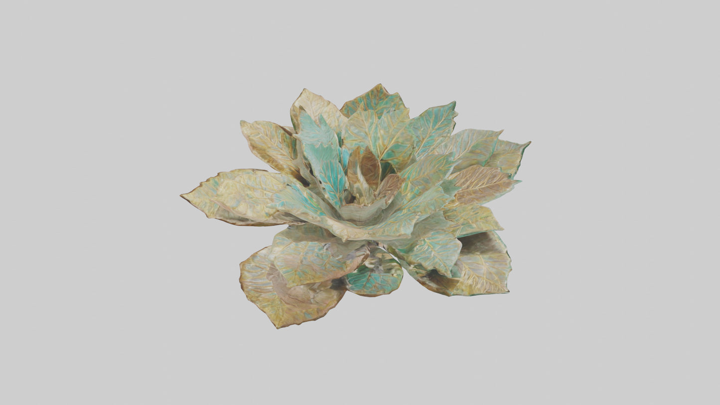 Intricate Leaf Design Sculpture model VR / AR / low-poly