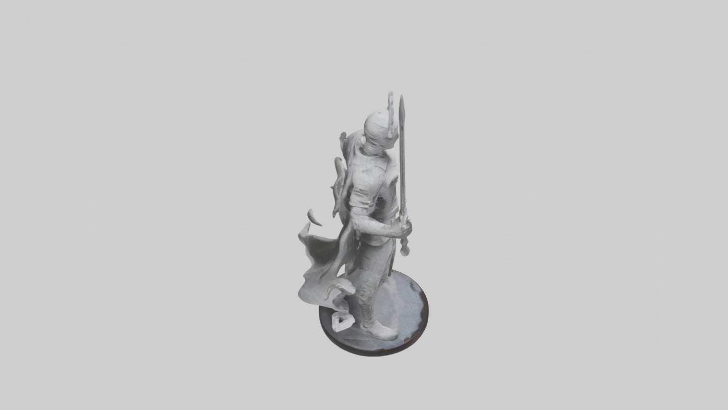 Invisible Warrior statue model VR / AR / low-poly