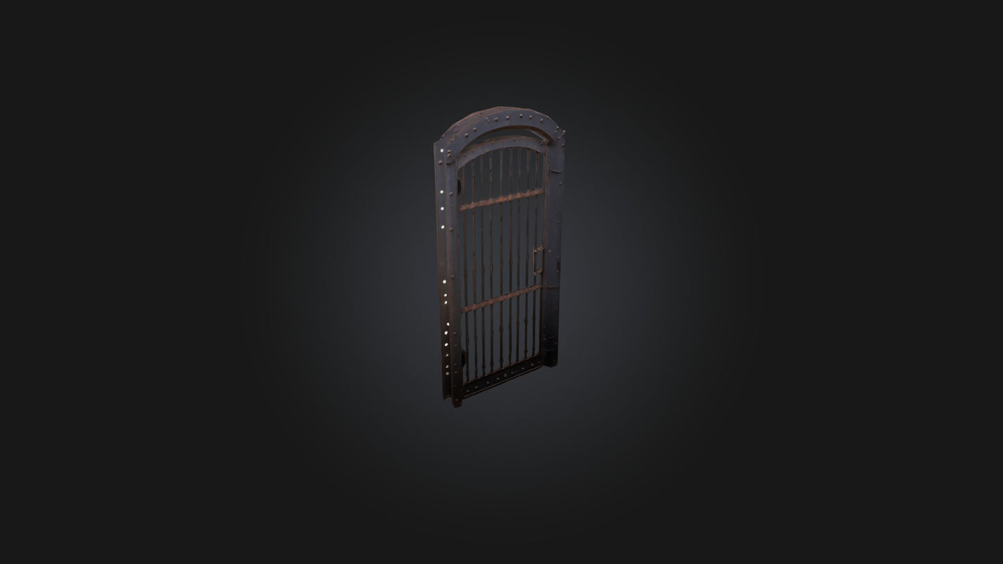 3D model Iron Barred Door VR / AR / low-poly