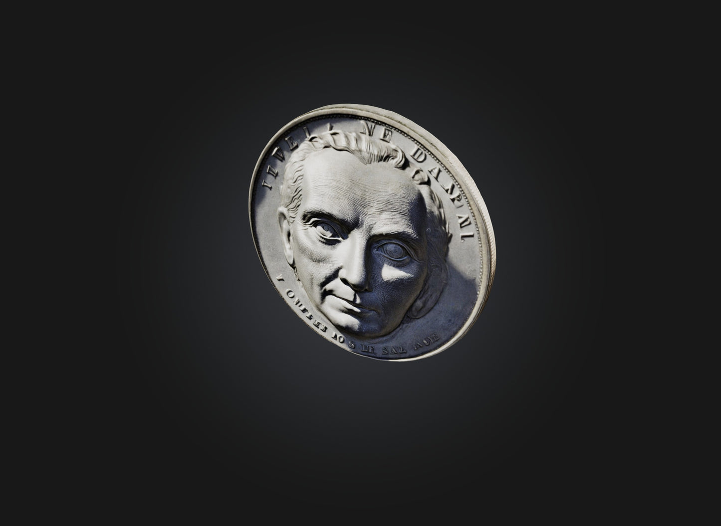 3D model iron money VR / AR / low-poly