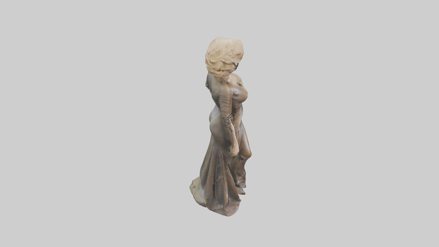 Jane Fonda statue model VR / AR / low-poly