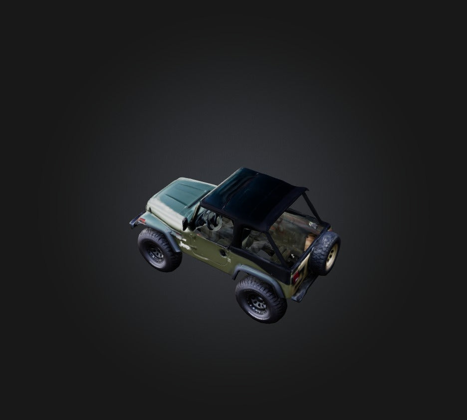 3D model jeep car VR / AR / low-poly