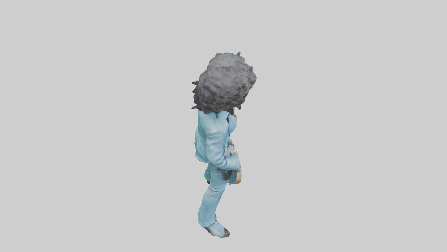 Jimi Hendrix statue model VR / AR / low-poly