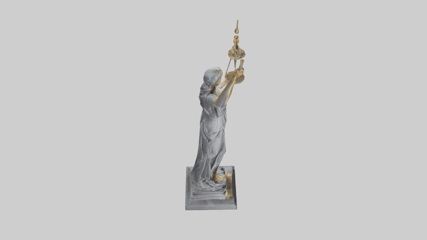 Justice Lady statue model VR / AR / low-poly