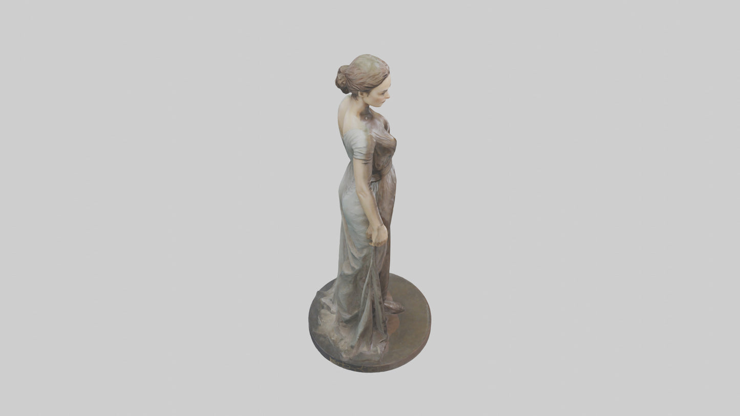3D model Keira Knightley statue model VR / AR / low-poly