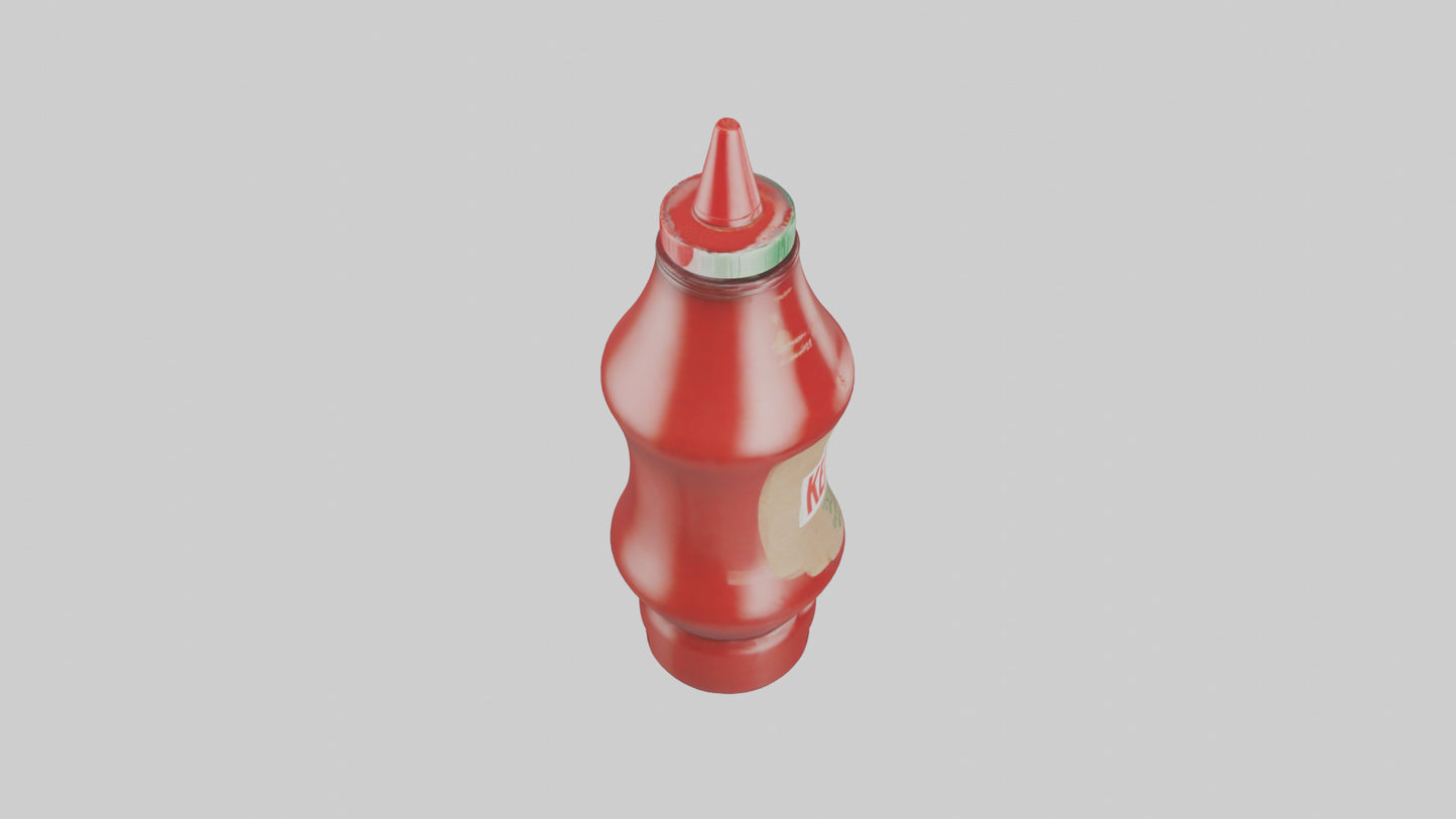 3D model Ketchup Bottle model VR / AR / low-poly