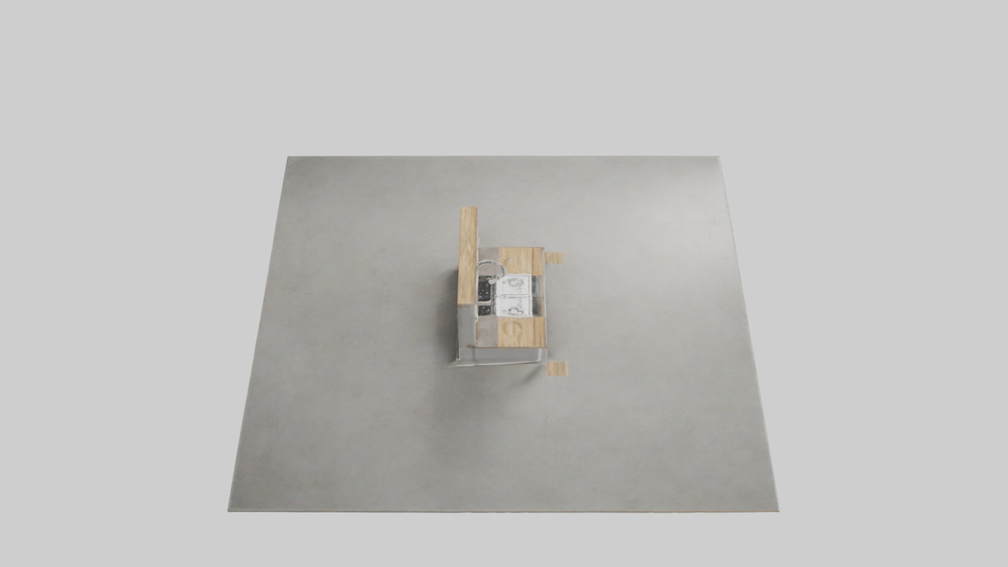 3D model Kitchen island model VR / AR / low-poly