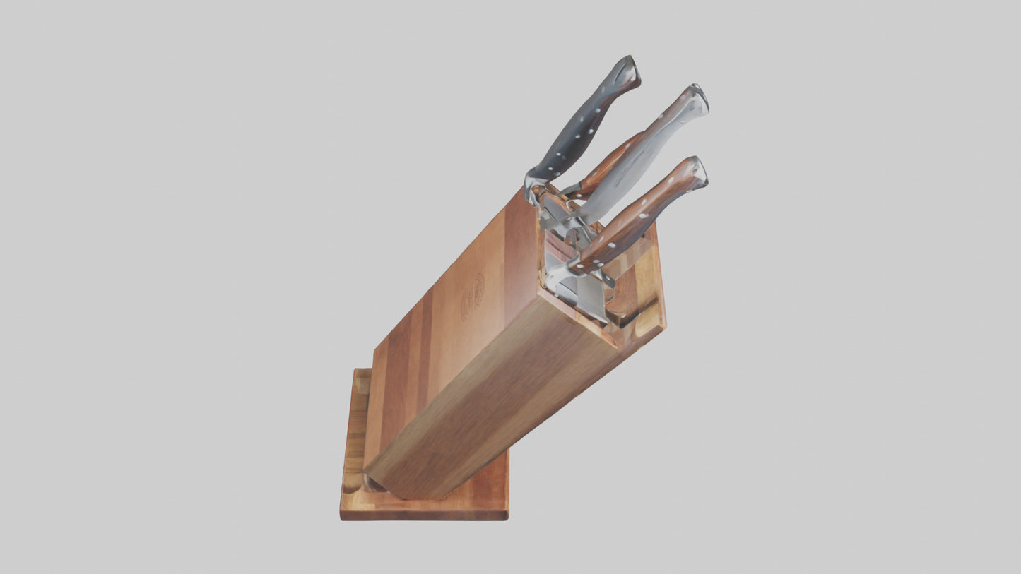 3D model Knife block model VR / AR / low-poly