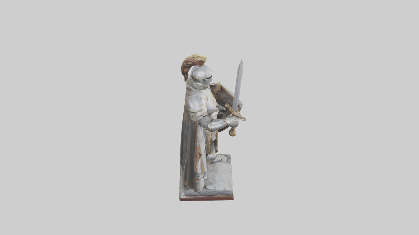 3D model Knight of the Realm Statue model VR / AR / low-poly