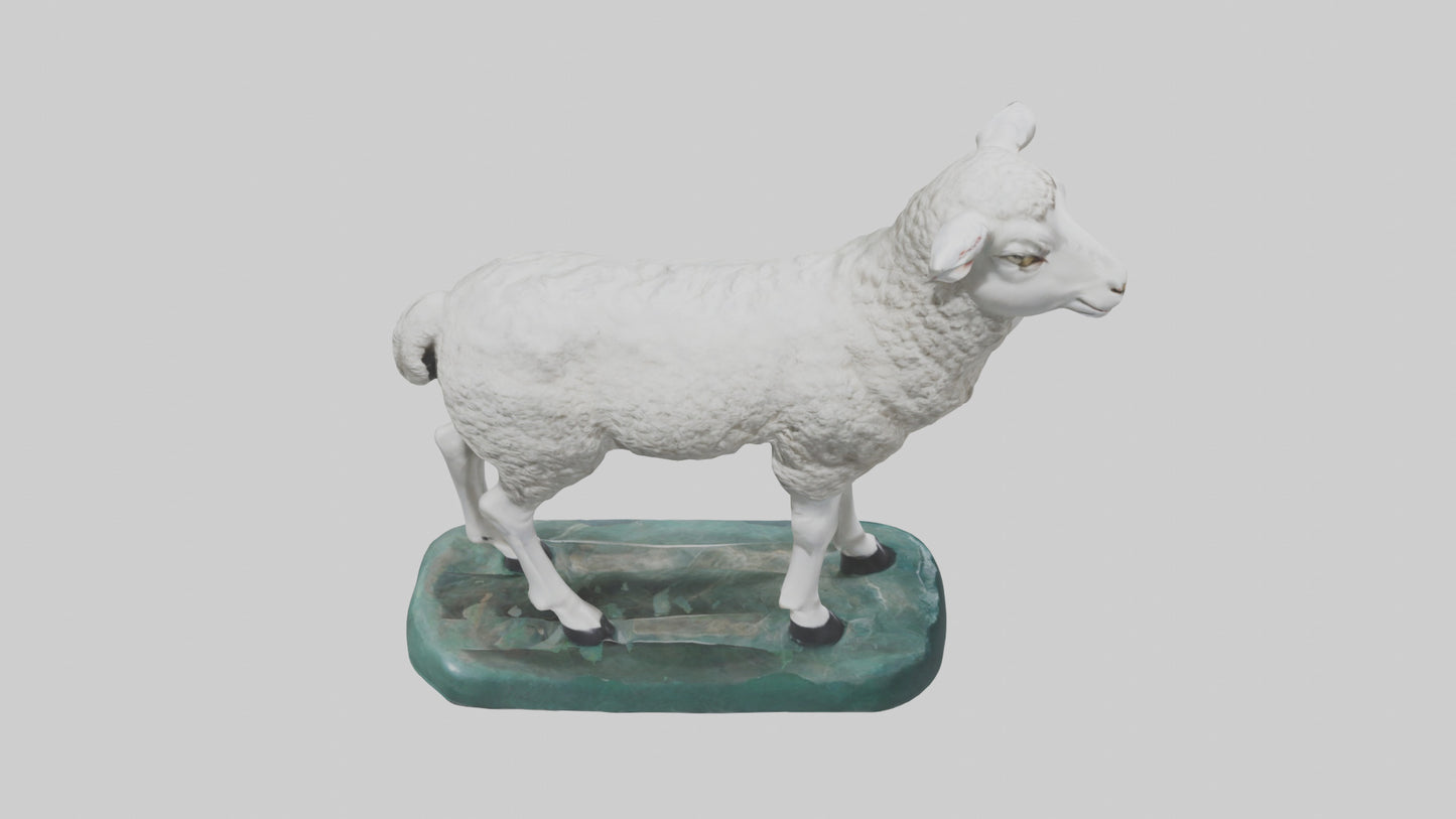 3D model Lamb statue model VR / AR / low-poly