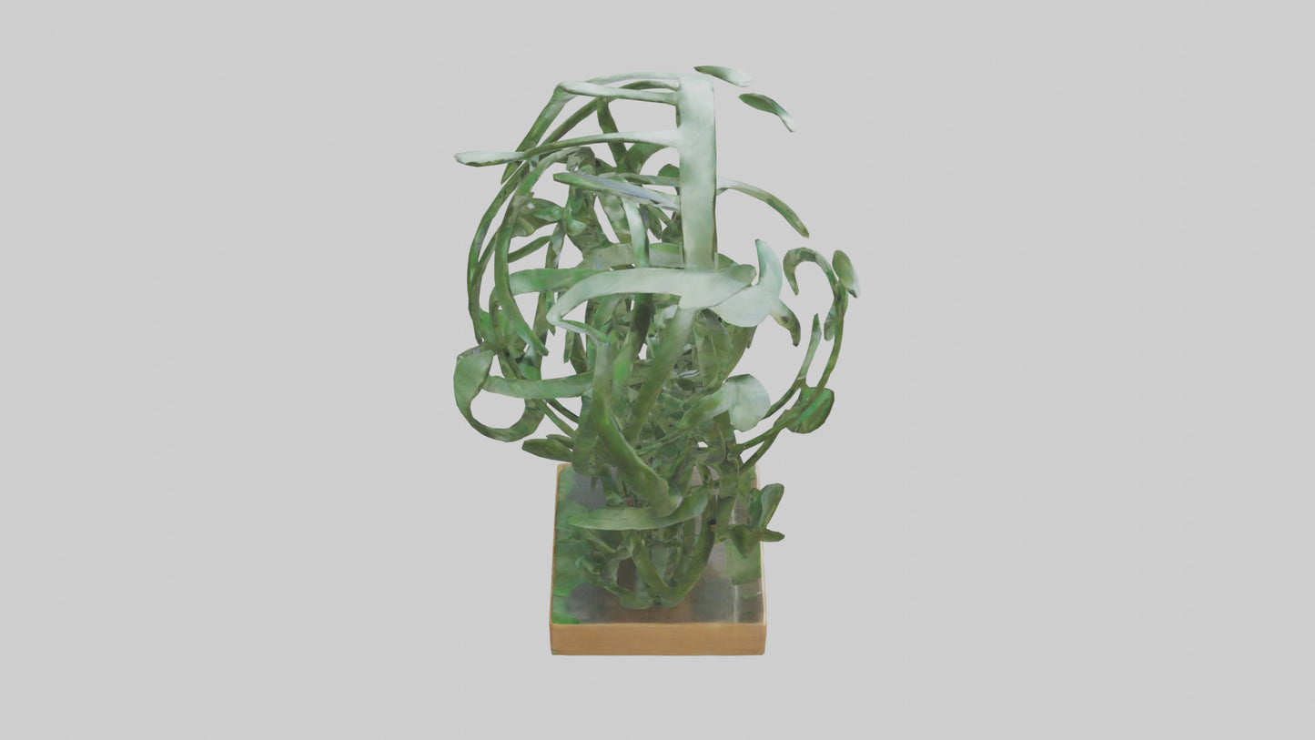 3D model Leafy Tangle sculpture model VR / AR / low-poly