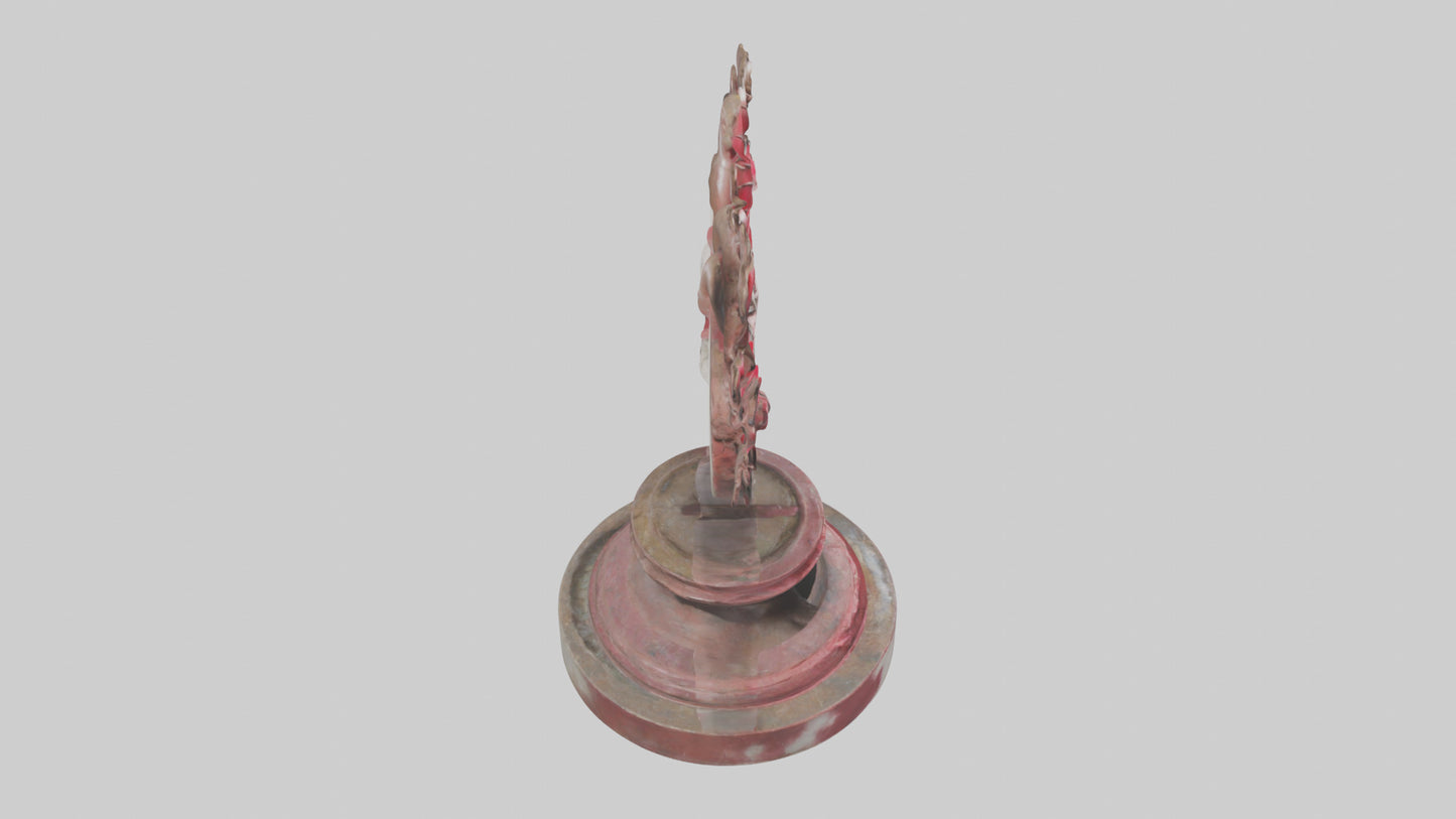 Liberated Heart statue model VR / AR / low-poly