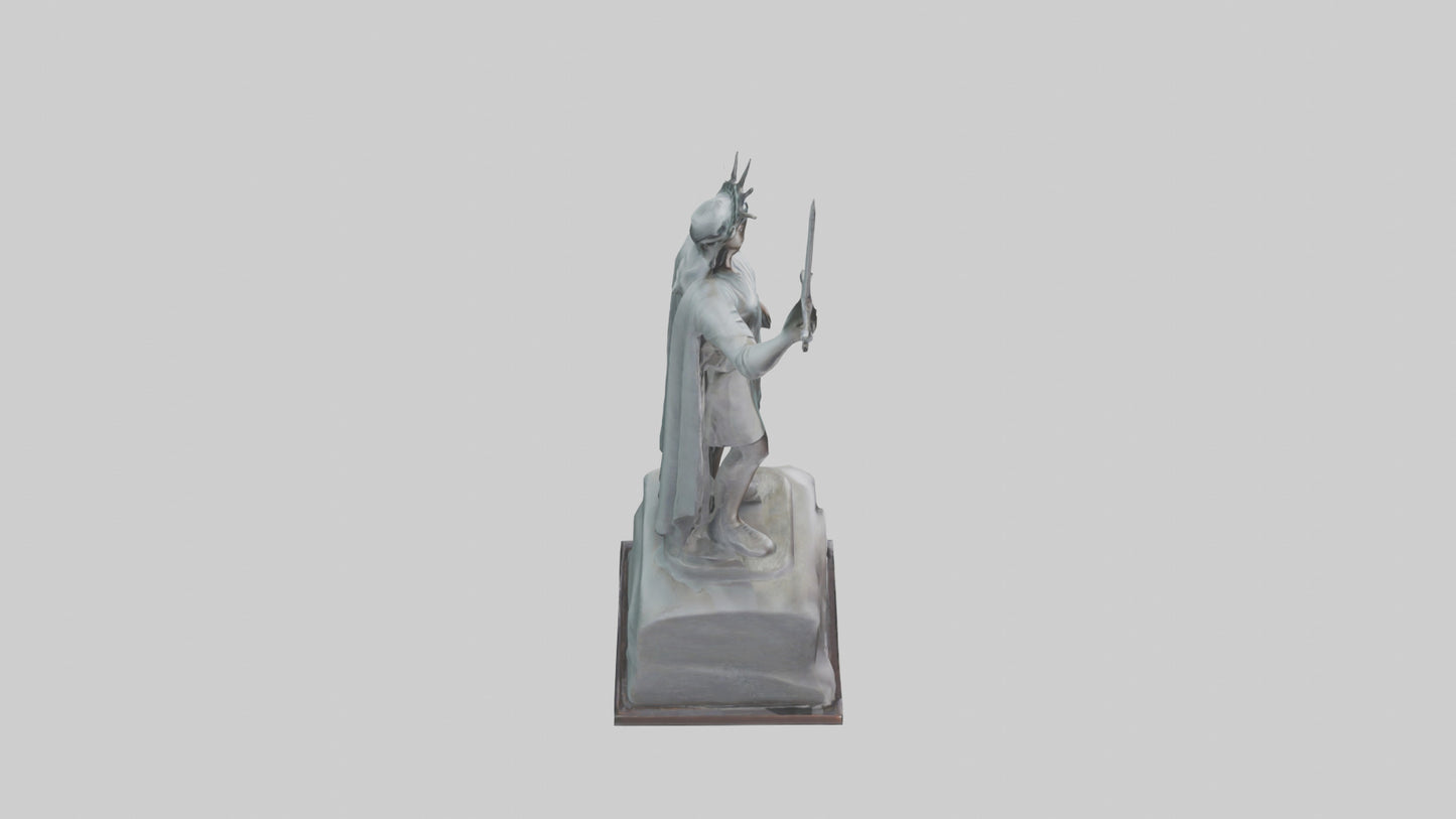 Liberty Defender Sculpture model VR / AR / low-poly