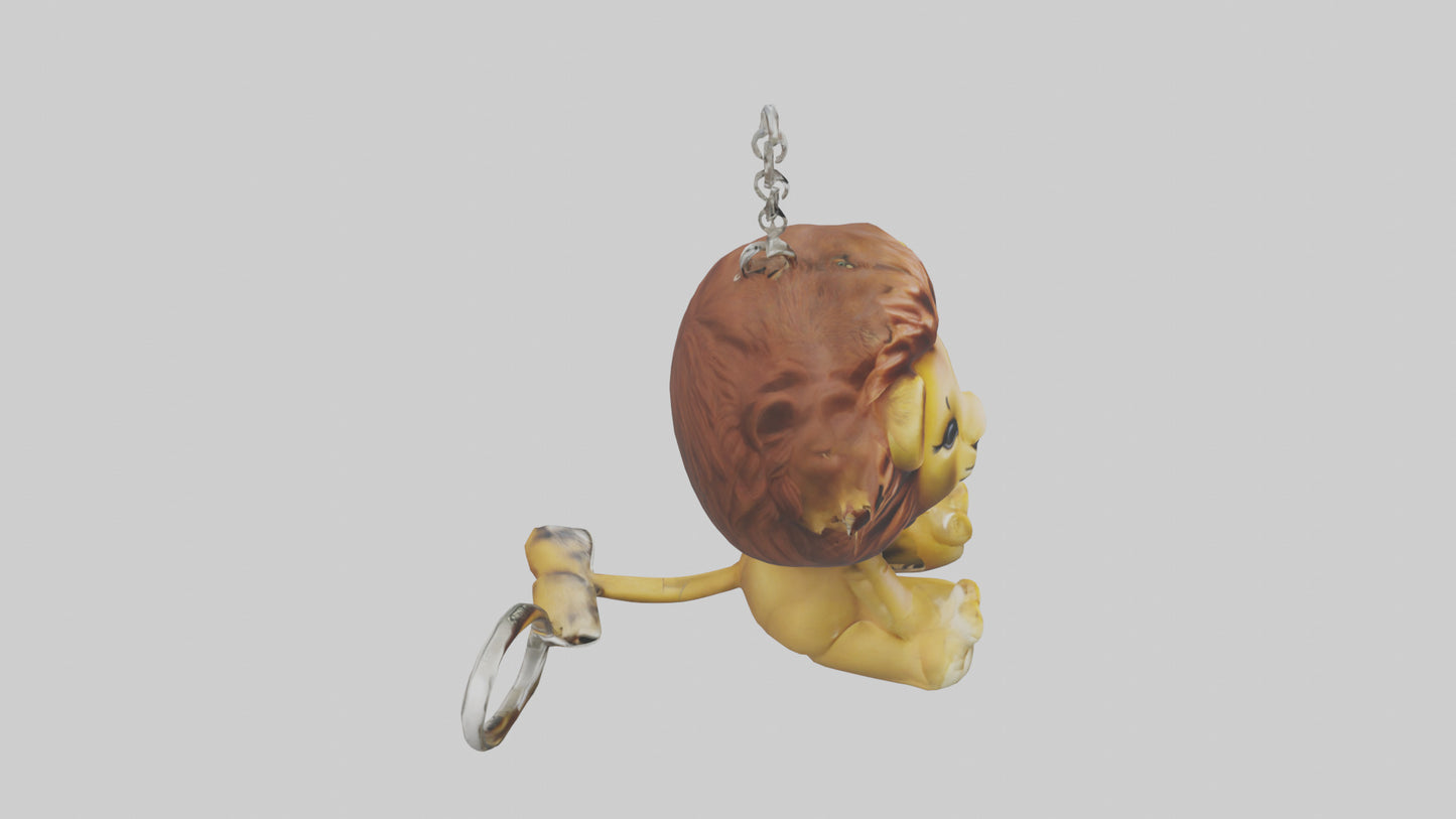 3D model Lion keychain model VR / AR / low-poly
