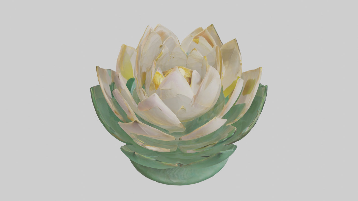 3D model Lotus Blossom Sculpture model VR / AR / low-poly
