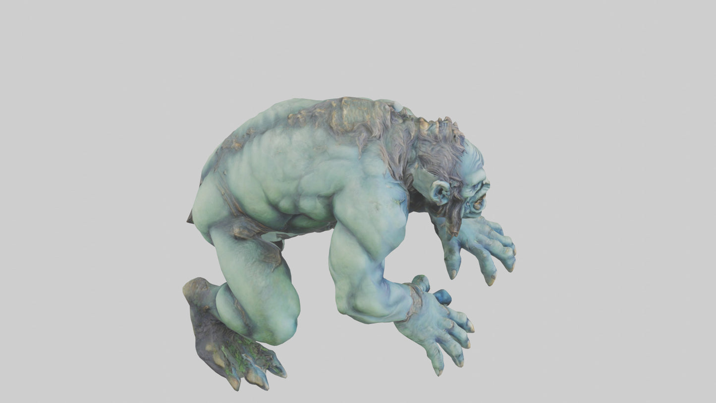 3D model Lurking Troll statue model VR / AR / low-poly