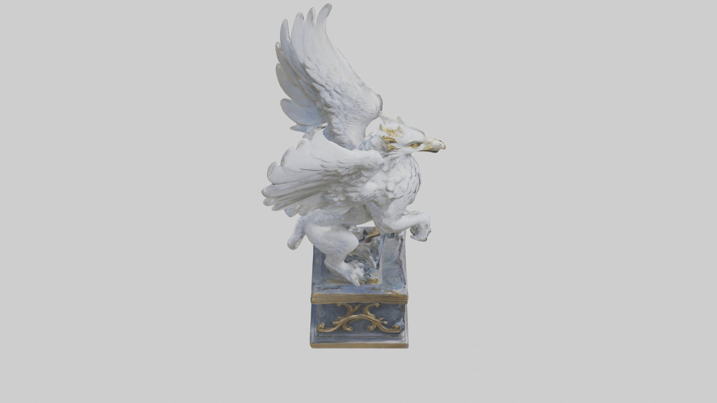 3D model Majestic Gryphon statue model VR / AR / low-poly