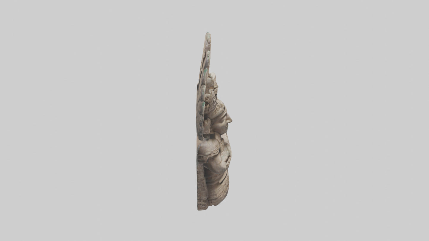 Mayan Priest statue model VR / AR / low-poly