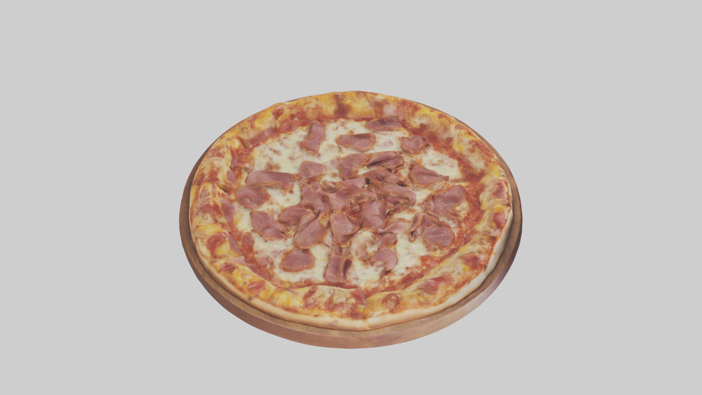 3D model Meat lovers pizza model VR / AR / low-poly