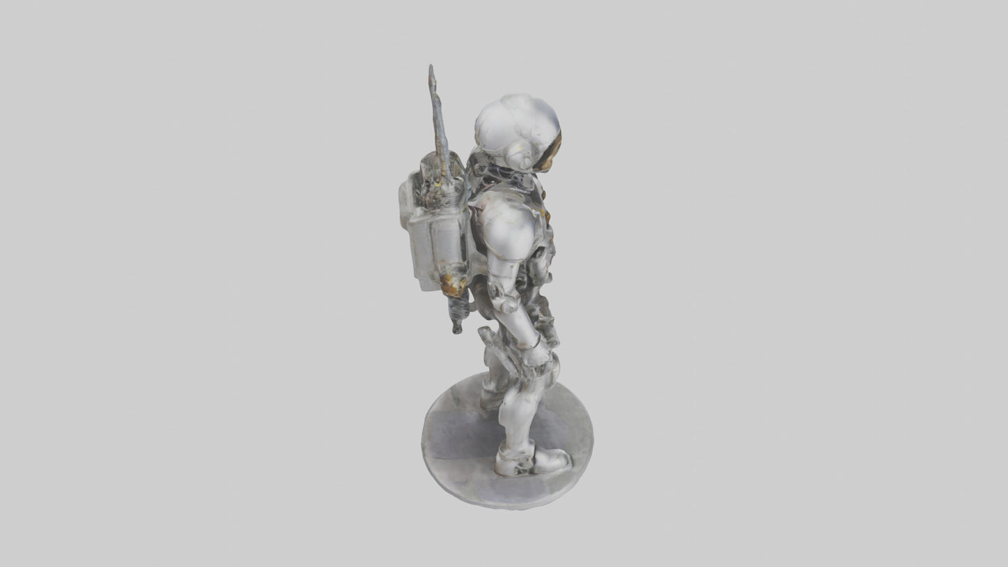 3D model Mechanical Explorer statue model VR / AR / low-poly