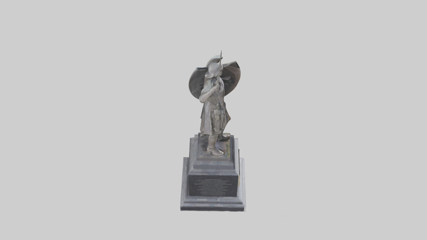 3D model Memorial for the Brave statue model VR / AR / low-poly