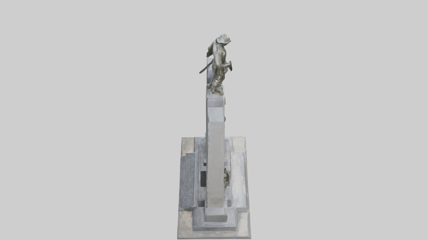 3D model Memorial to the Fallen Soldiers statue model VR / AR / low-poly