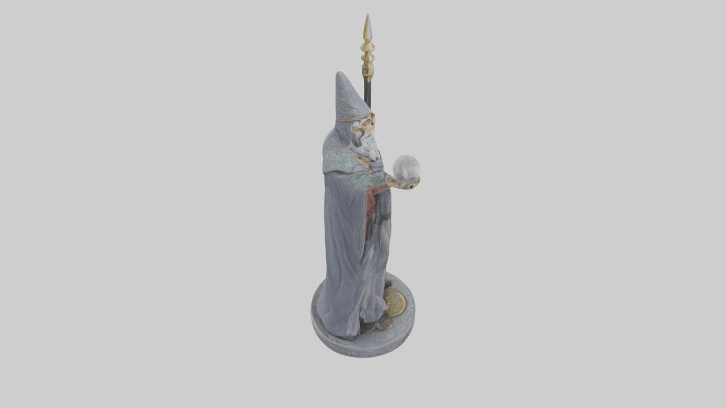 Merlin statue model VR / AR / low-poly