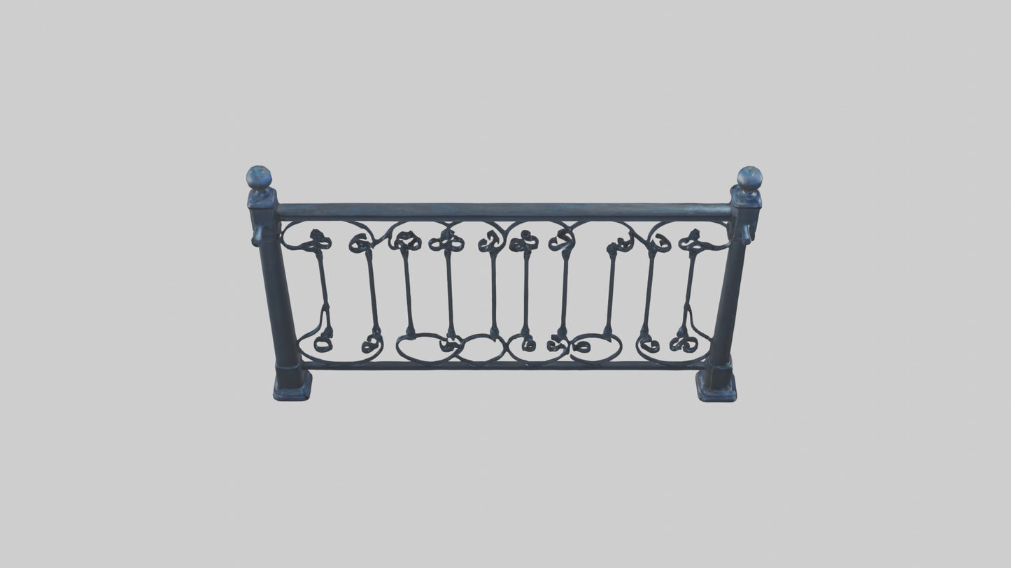 3D model Metal railing VR / AR / low-poly