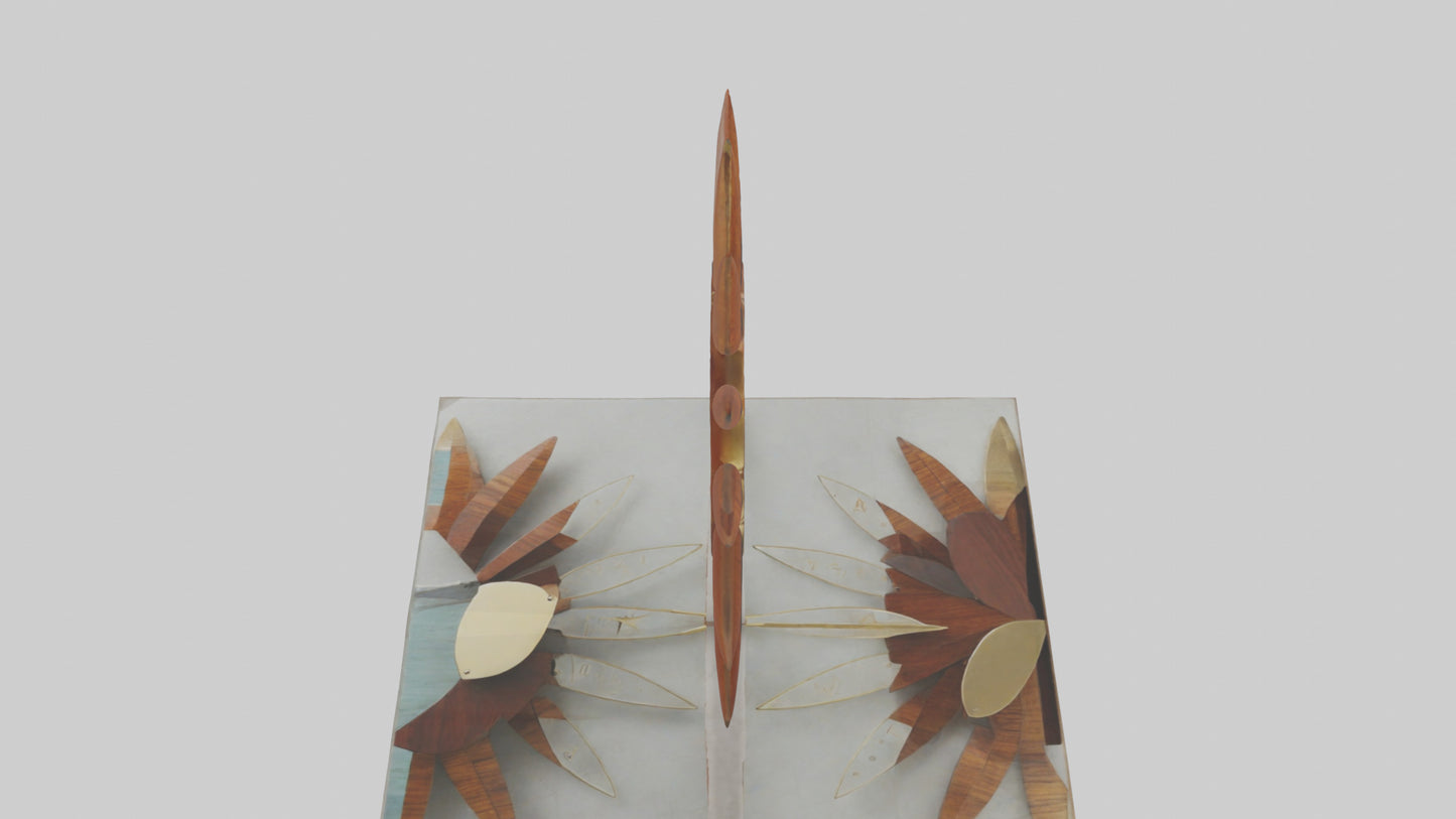 3D model MidCentury Modern Wall Clock model VR / AR / low-poly