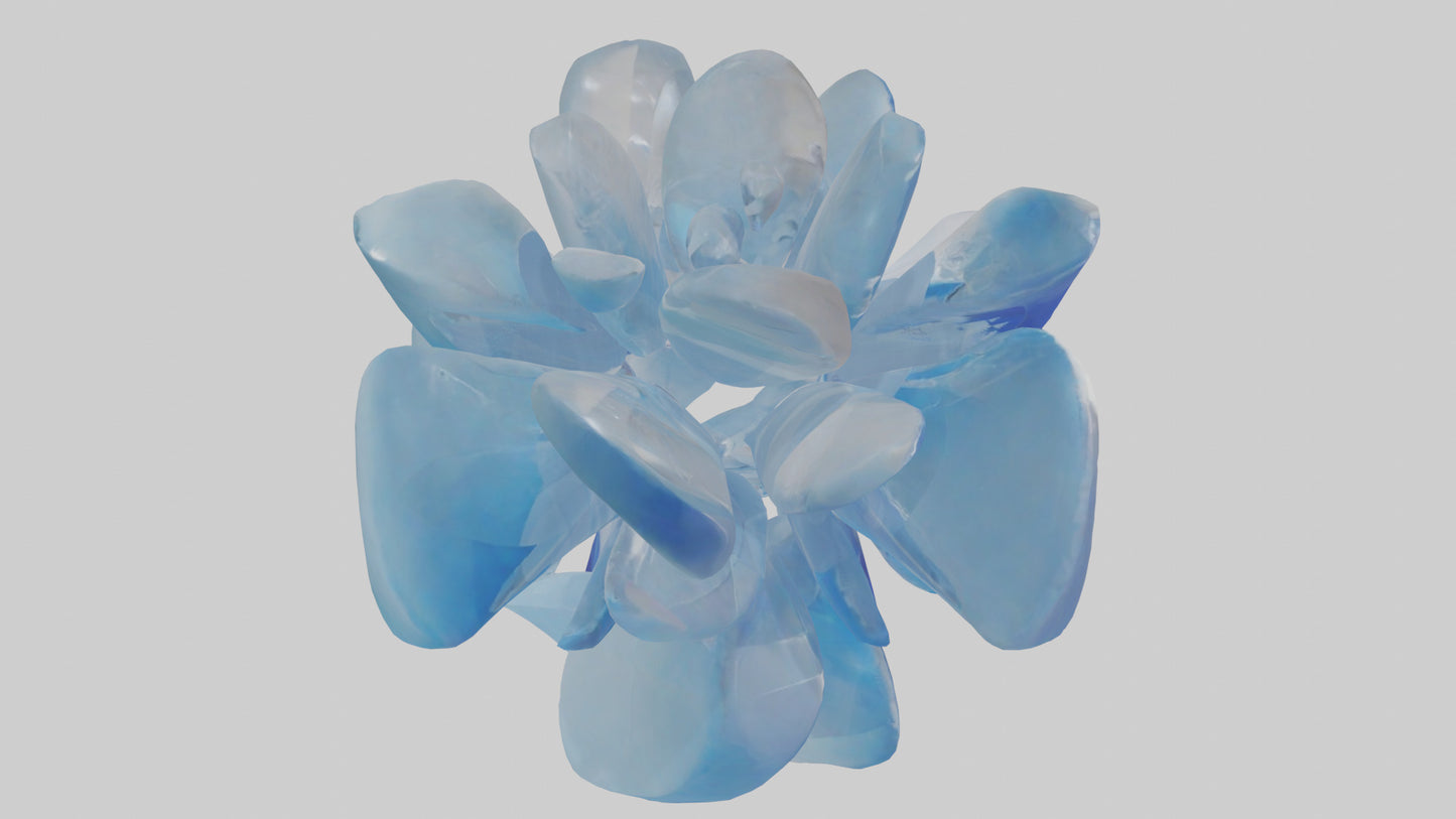 Modern acrylic sculpture model 3D model