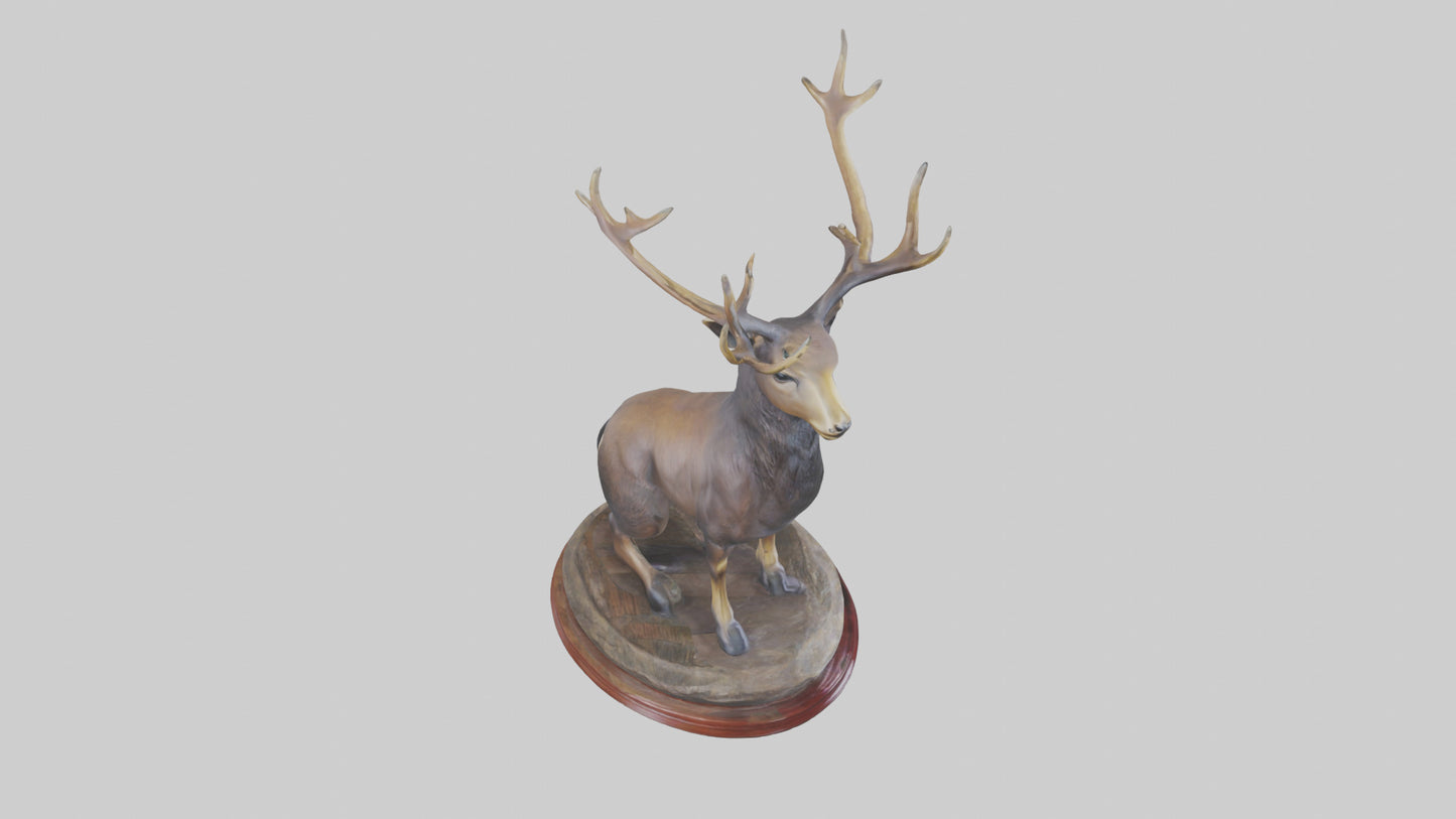 3D model Musk Deer statue model VR / AR / low-poly