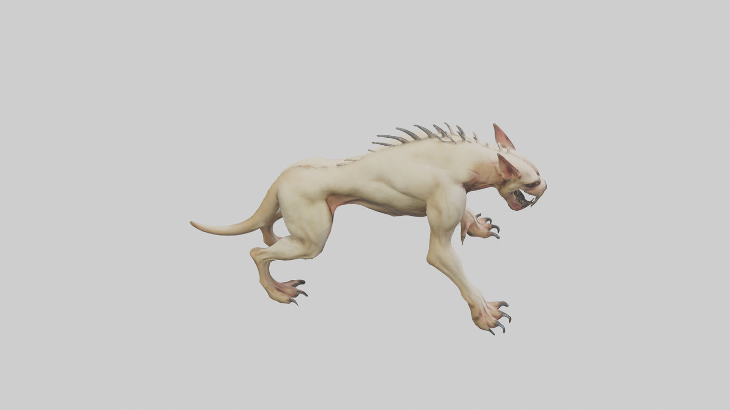 3D model Mutant Hound model VR / AR / low-poly