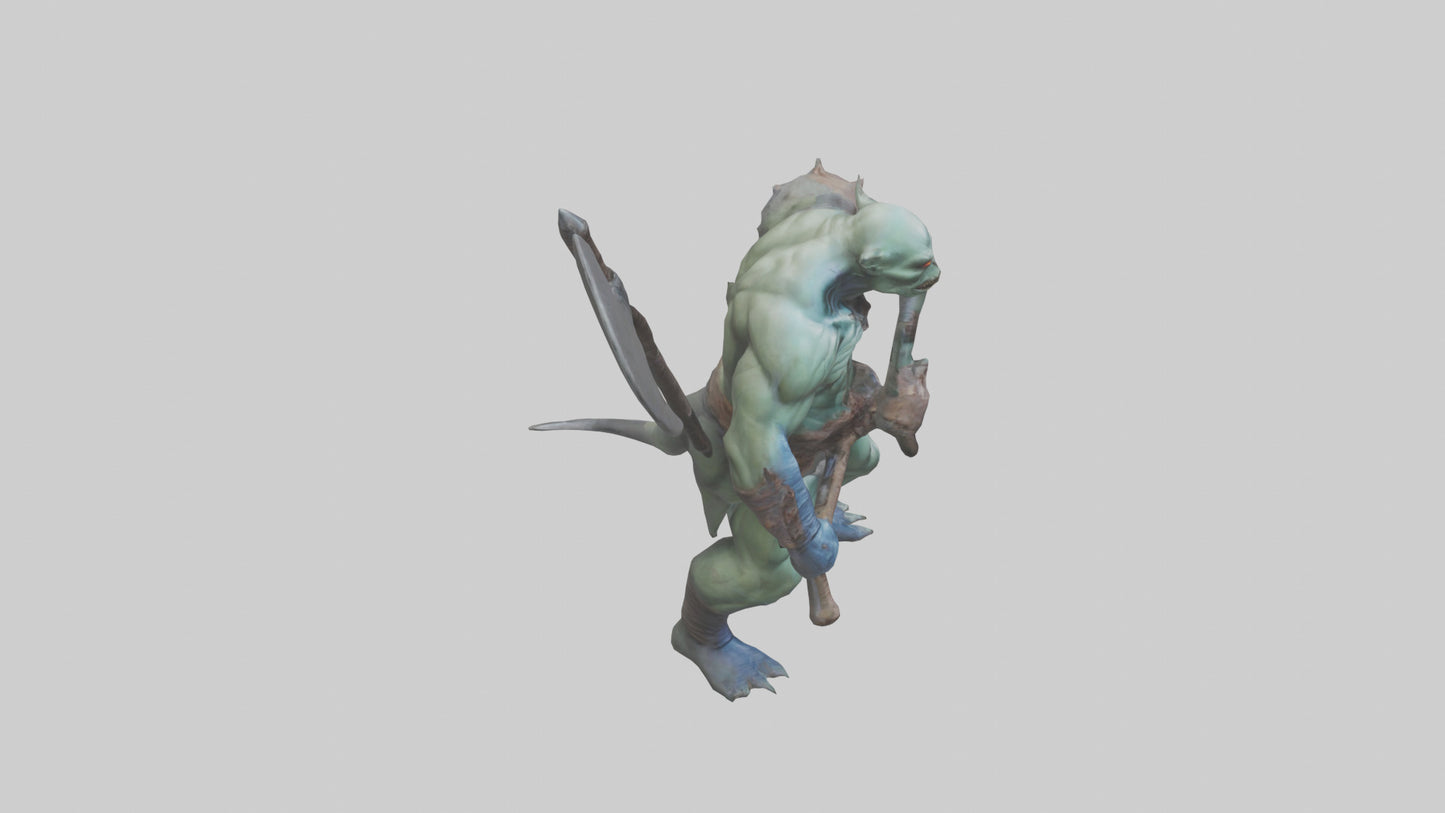 Mutant Warrior model VR / AR / low-poly