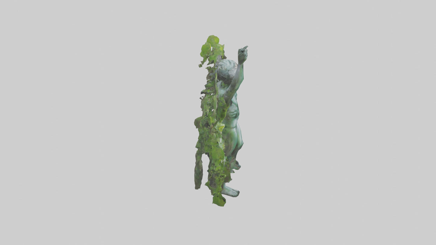 Natura and Man statue VR / AR / low-poly