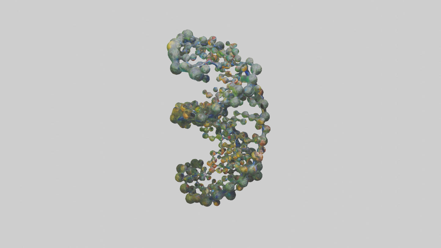 3D model Natures DNA sculpture model VR / AR / low-poly