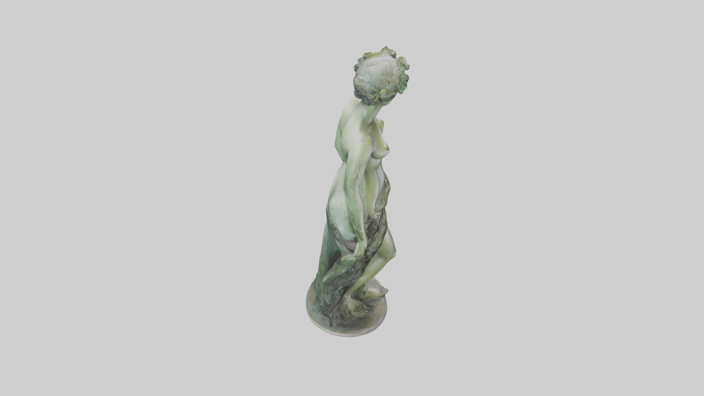 3D model Nymph statue model VR / AR / low-poly