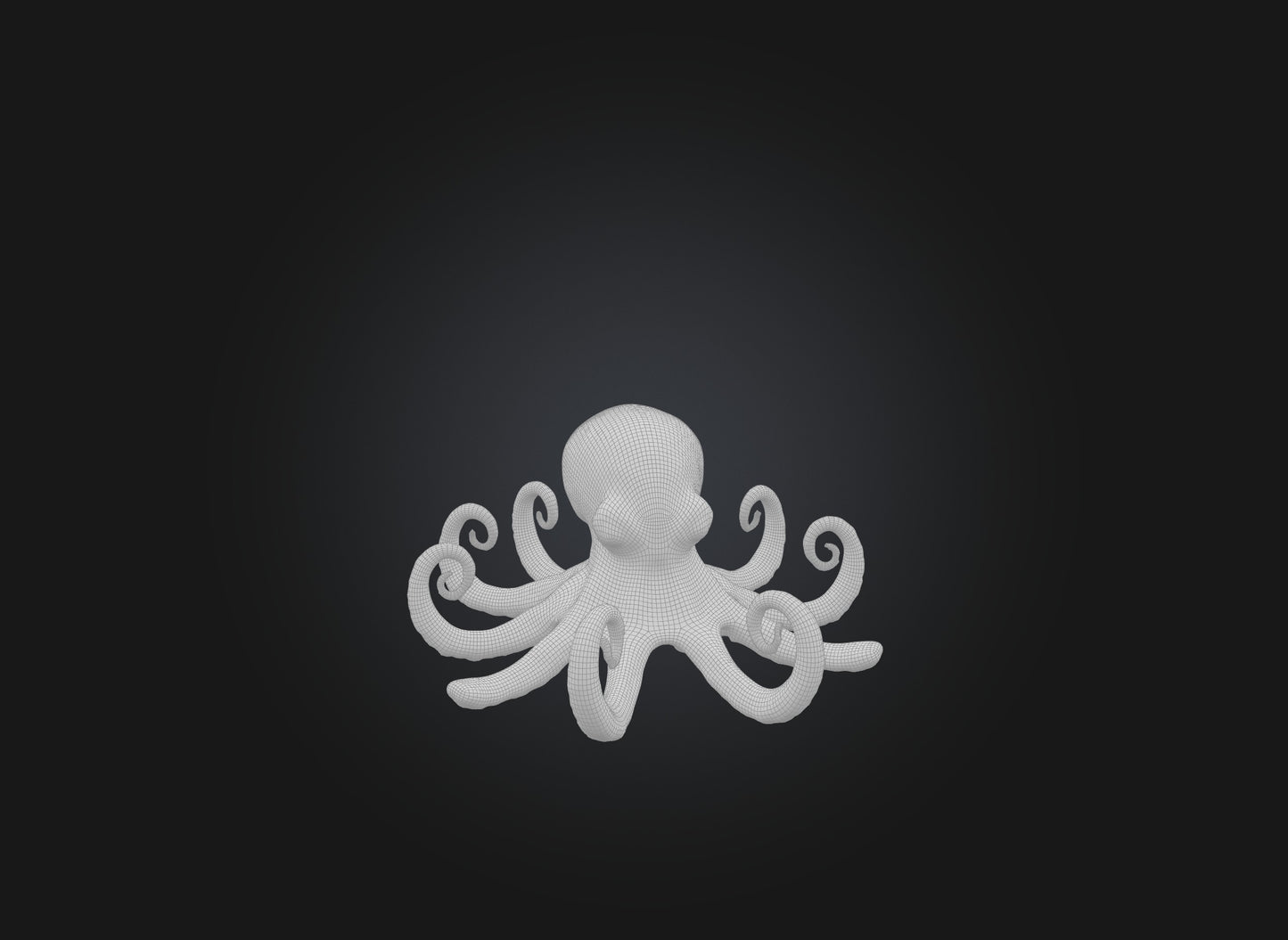 3D model octopus VR / AR / low-poly