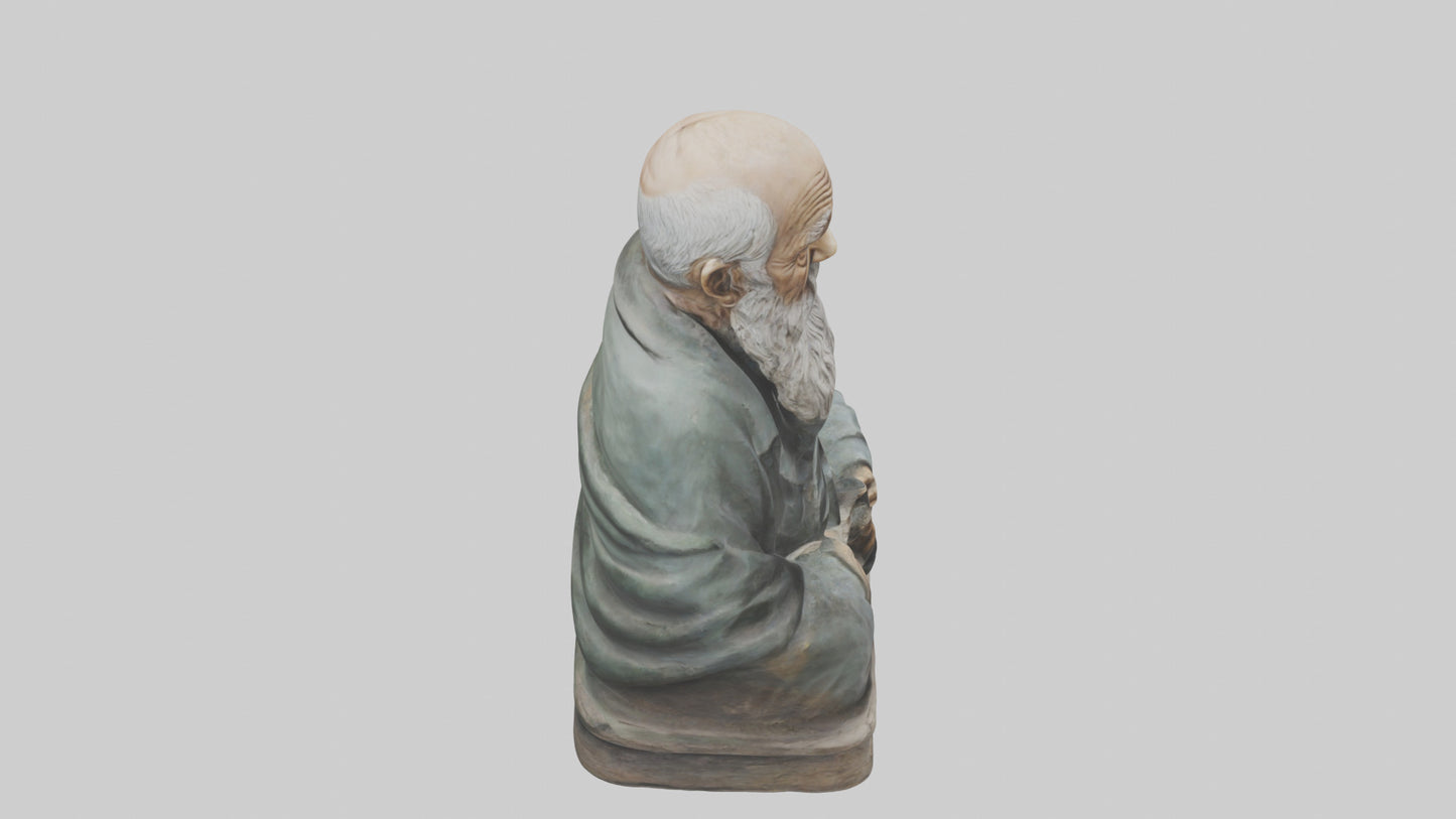 Old Man statue model VR / AR / low-poly