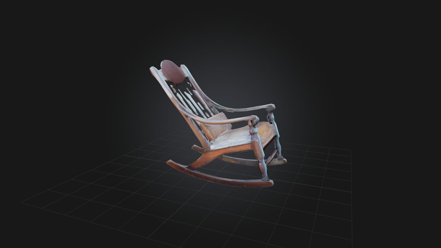 3D model Old Rocking Chair VR / AR / low-poly