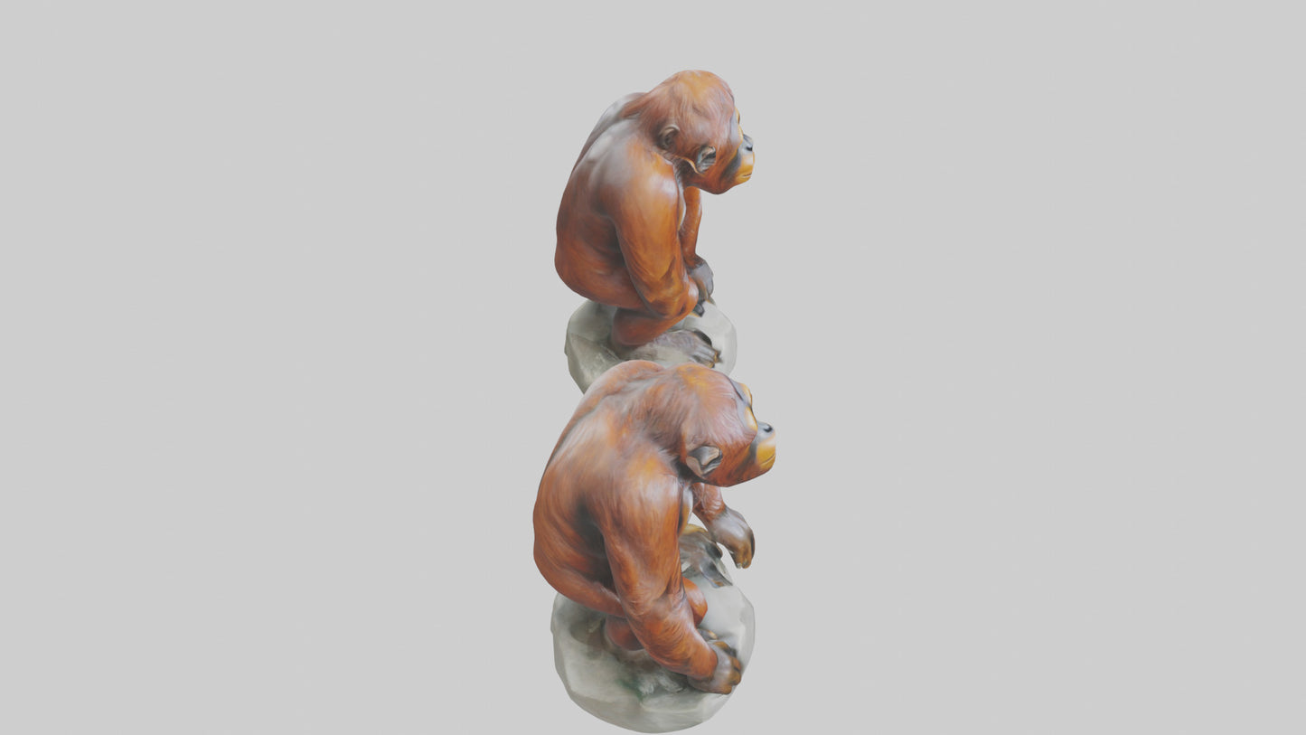 Orangutan statue model 3D model