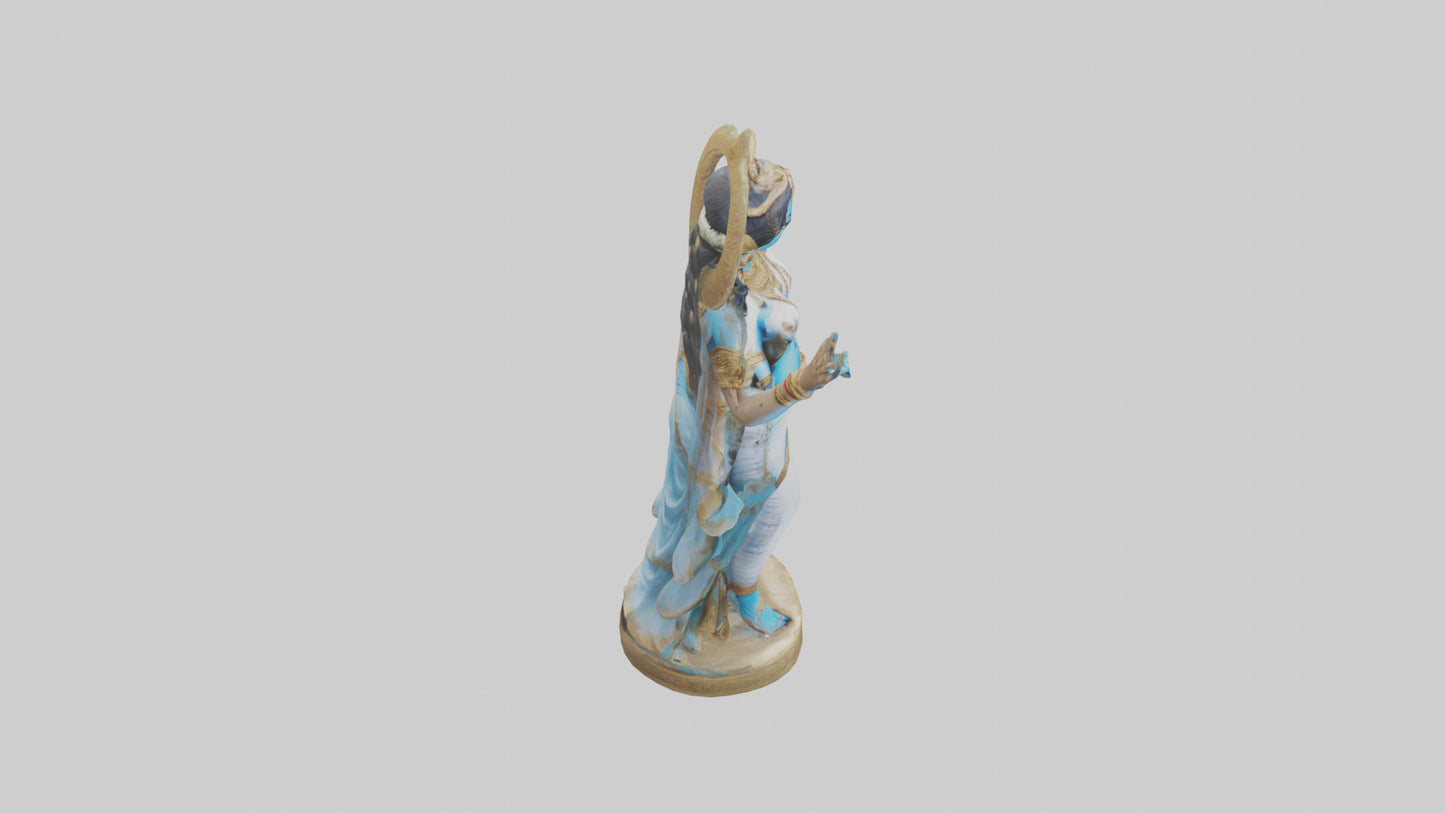 3D model Parvati statue model VR / AR / low-poly