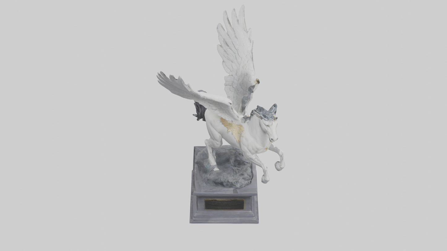 3D model Pegasus Rising statue model VR / AR / low-poly