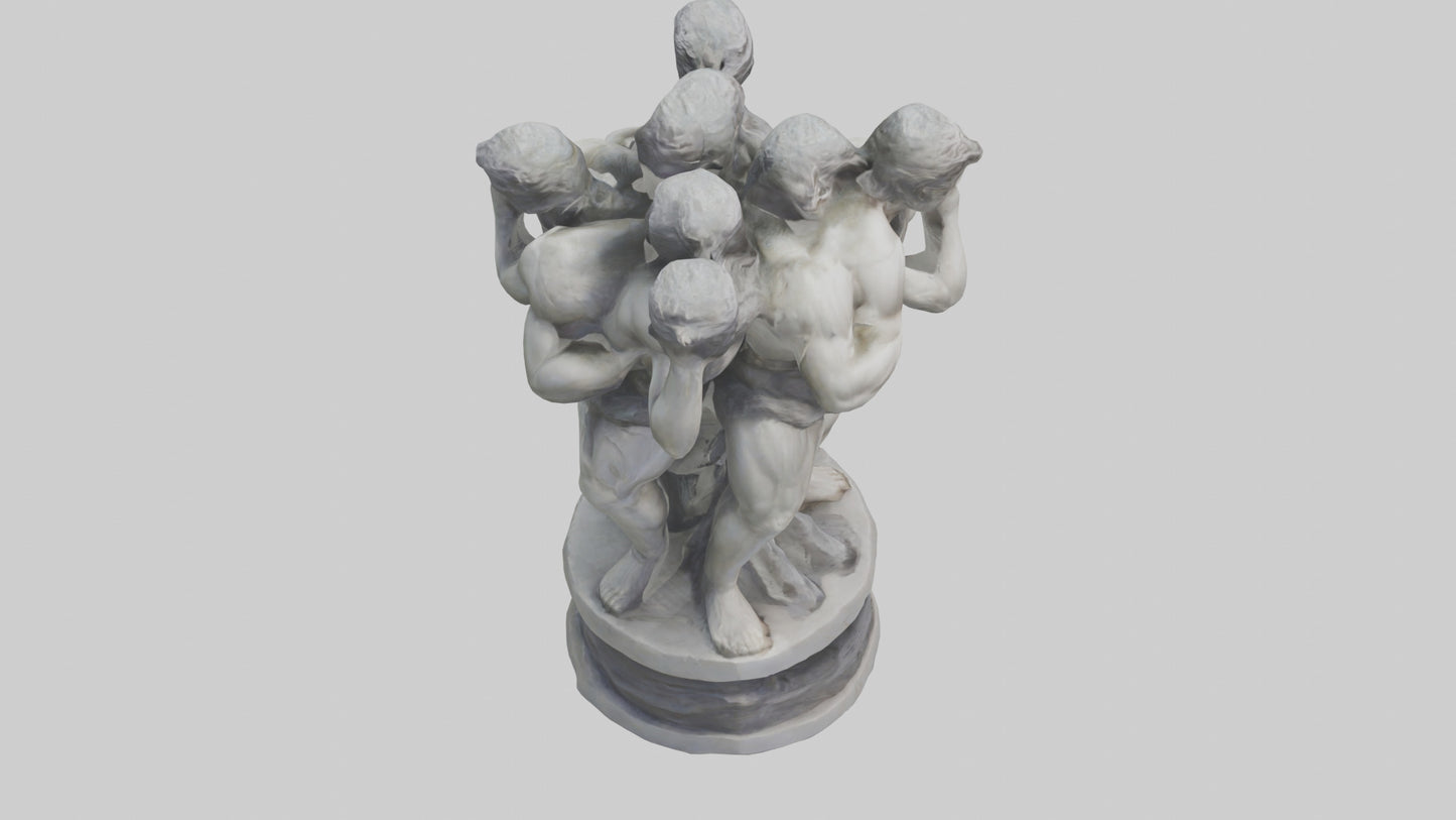 3D model Pillars of Strength statue model VR / AR / low-poly