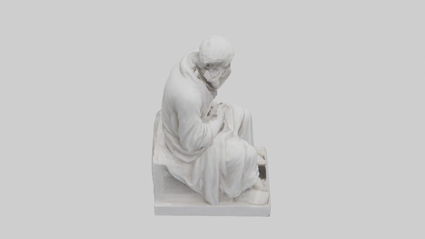 3D model Pondering Philosopher statue model VR / AR / low-poly