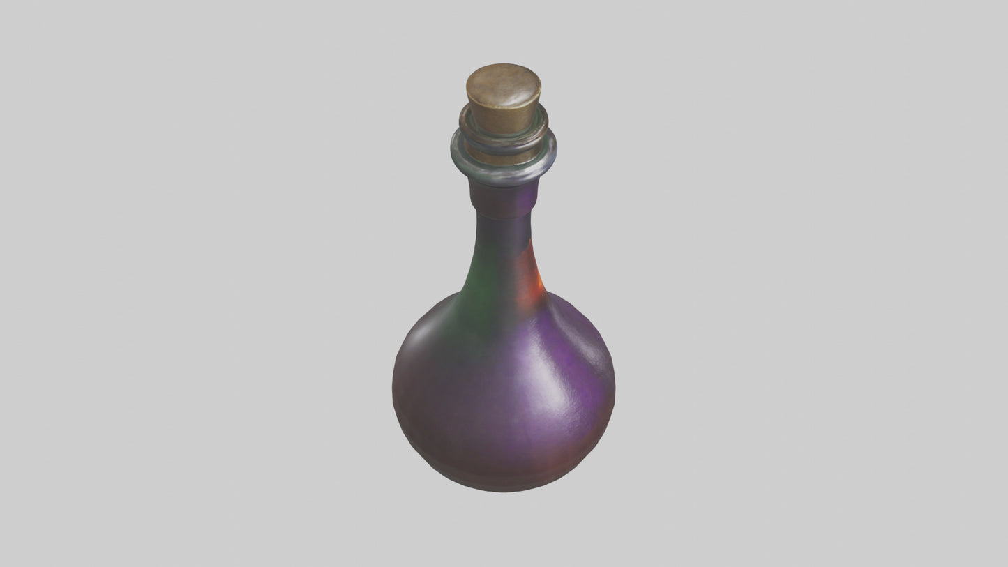 3D model Potion Bottle model VR / AR / low-poly